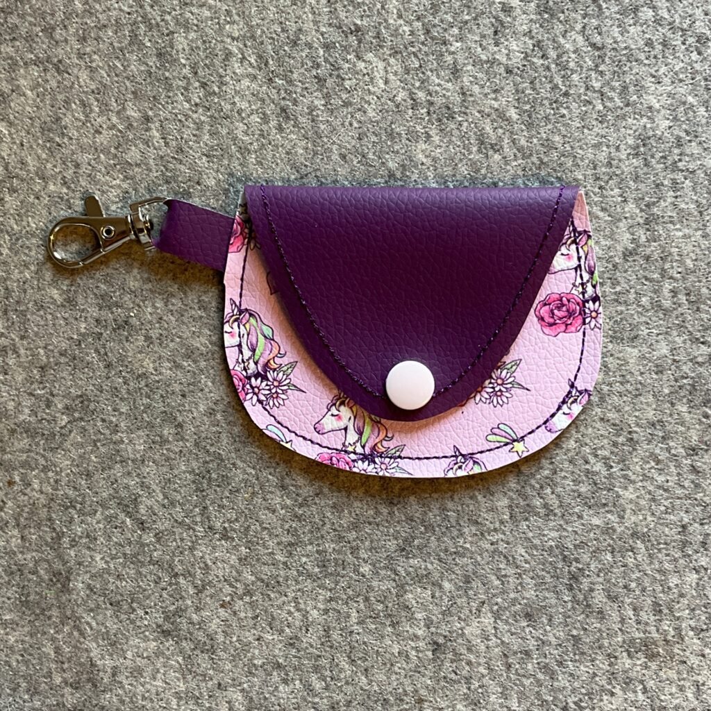 Coin pouch Unicorns Purple