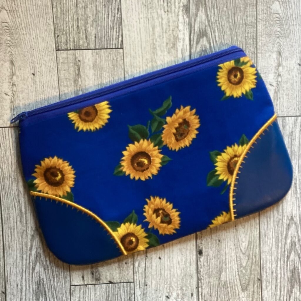5x7 blue sunflowers