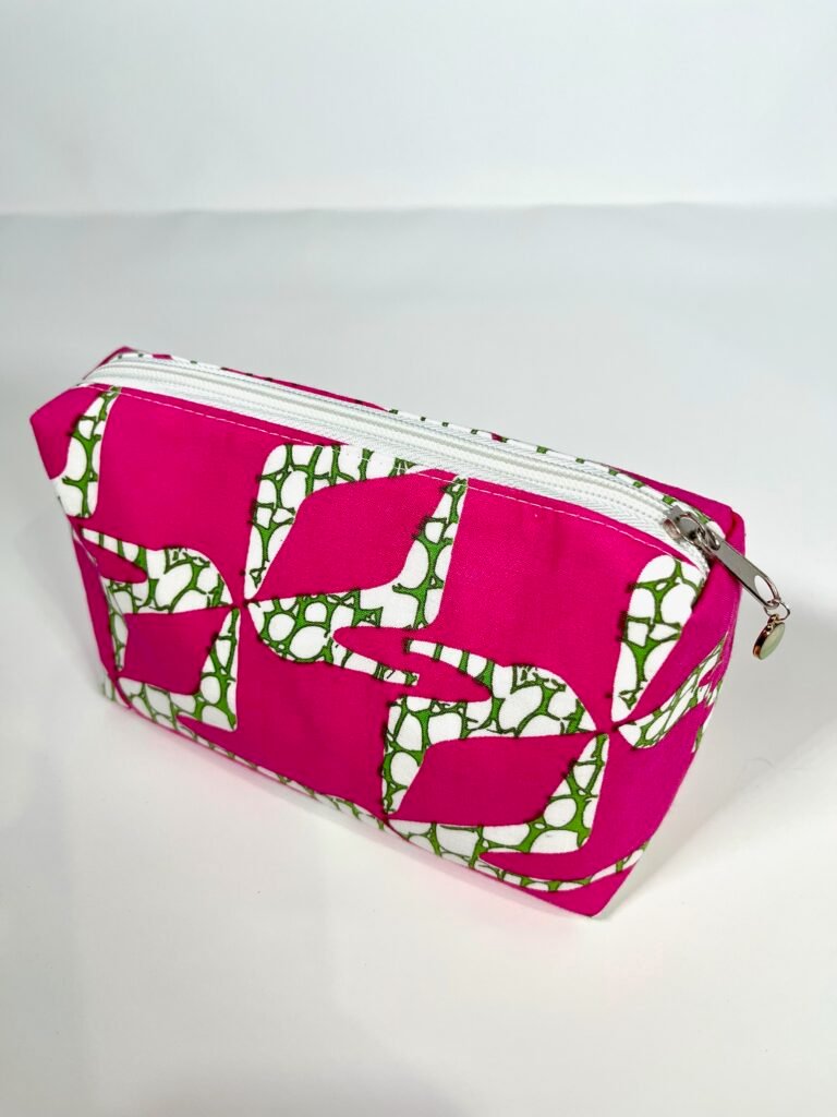 Zipper Bag-Pink and Green Heels