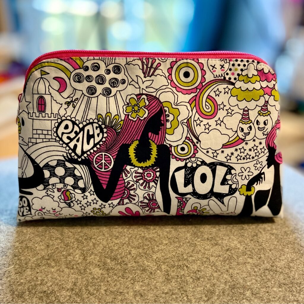 Zipper Bag Pink and Black