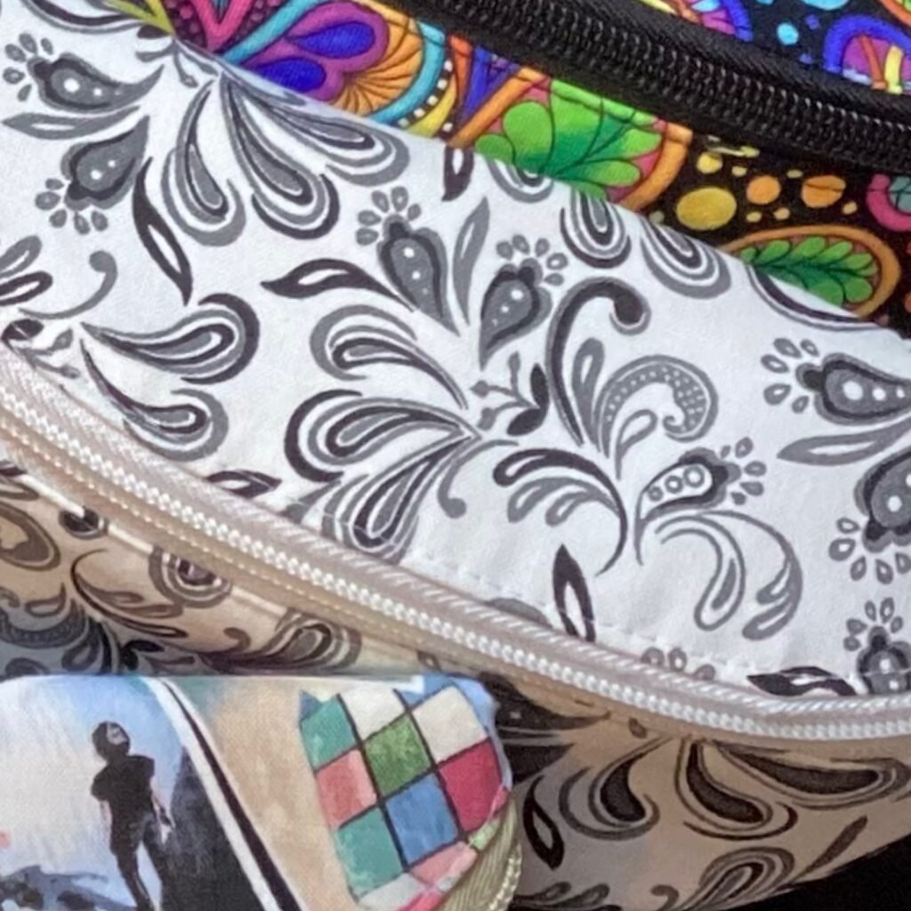 Sunglasses Case Black Swirls