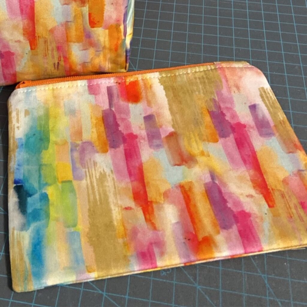 6x8 Painted Stripes Zipper Bag