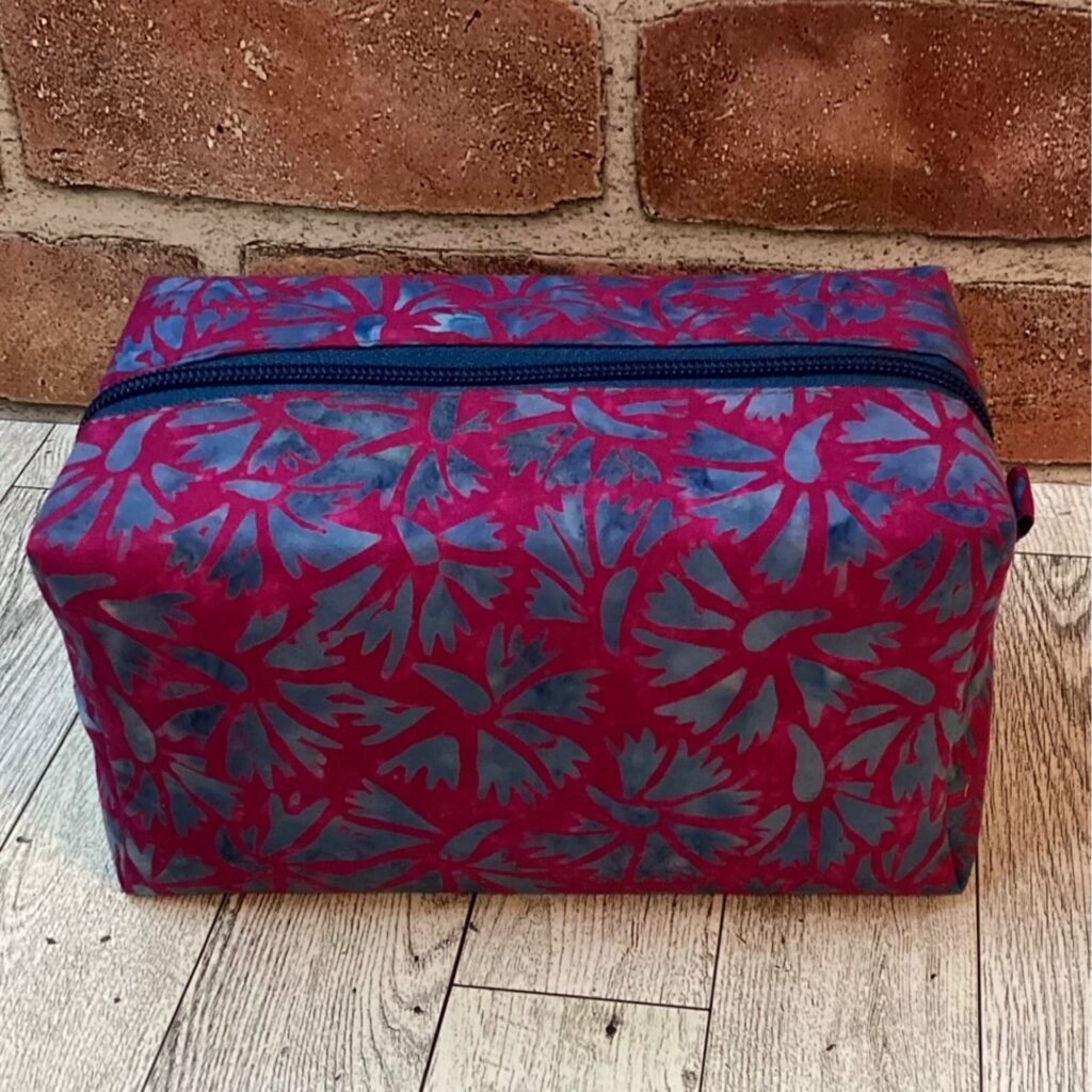 Boxy Bag Teal and Cranberry
