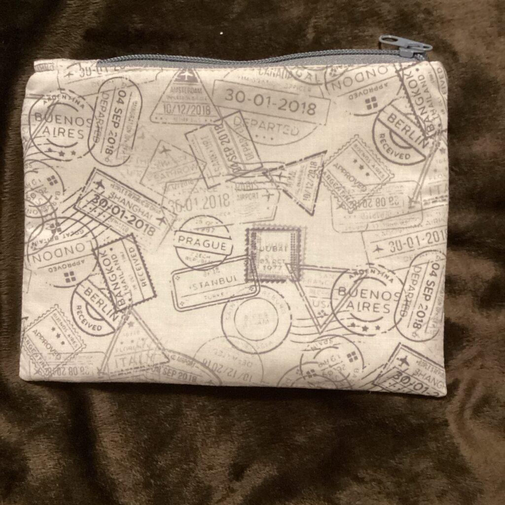 6x8 Postmarks Zip Bag