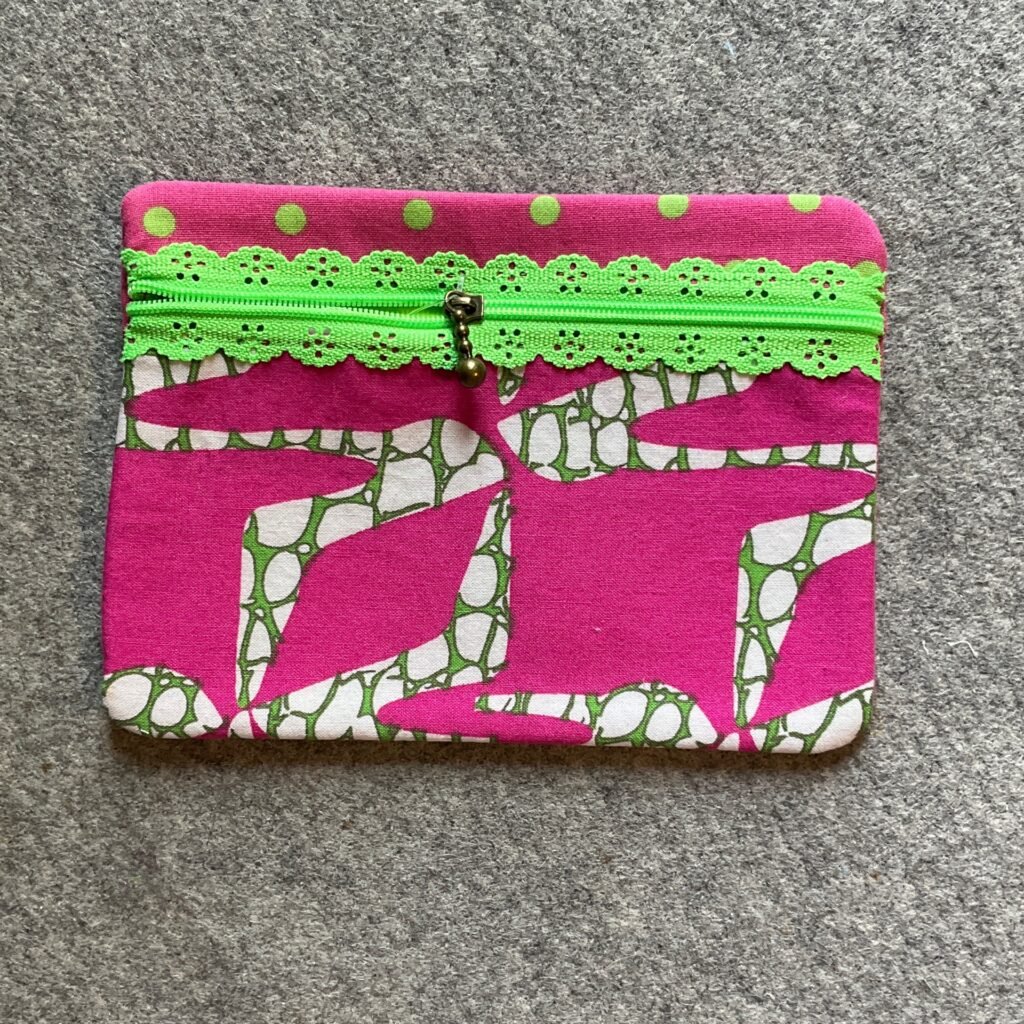 Pink and green high heels