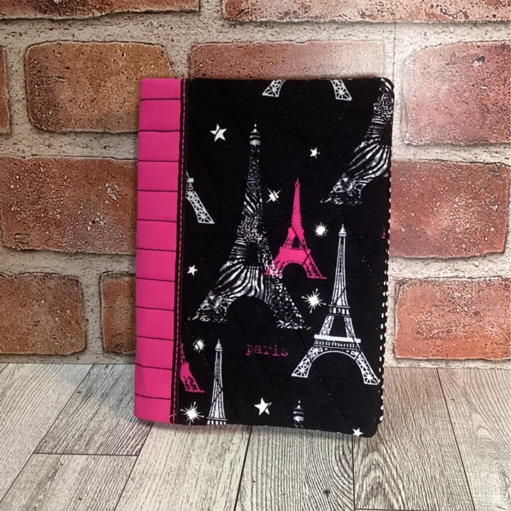5x7 Pink Paris and Black Notebook