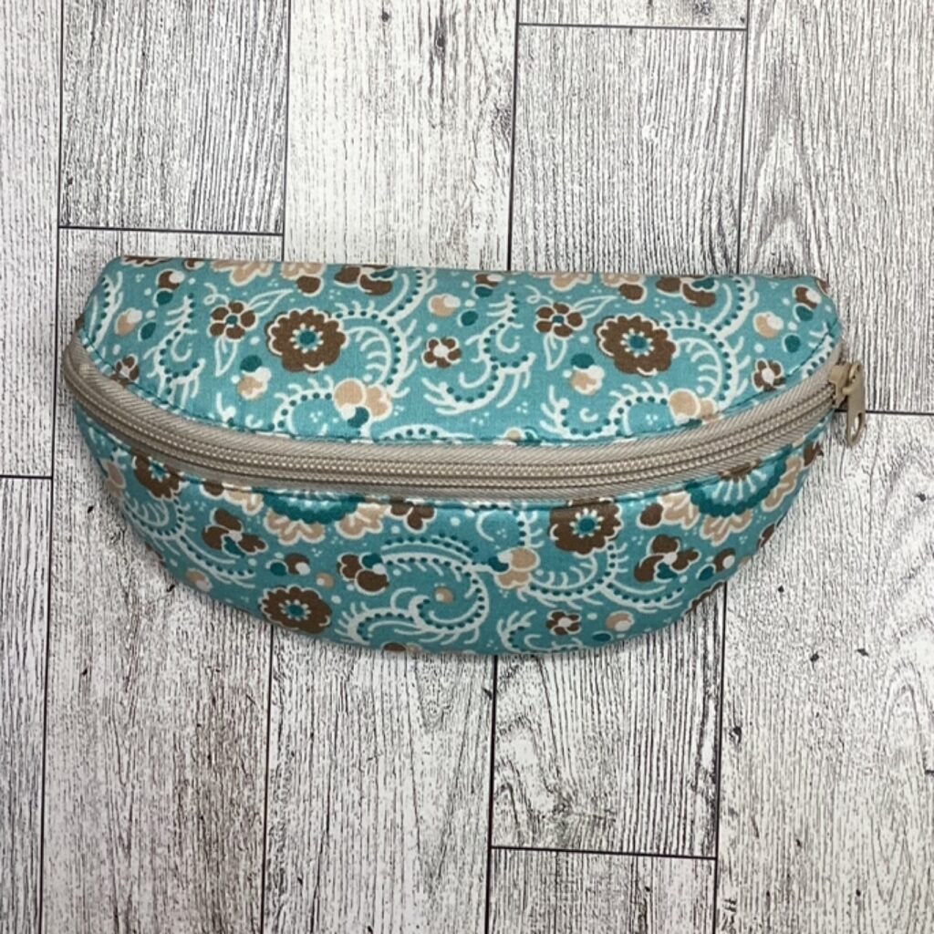 Sunglasses Case Seafoam and Tan