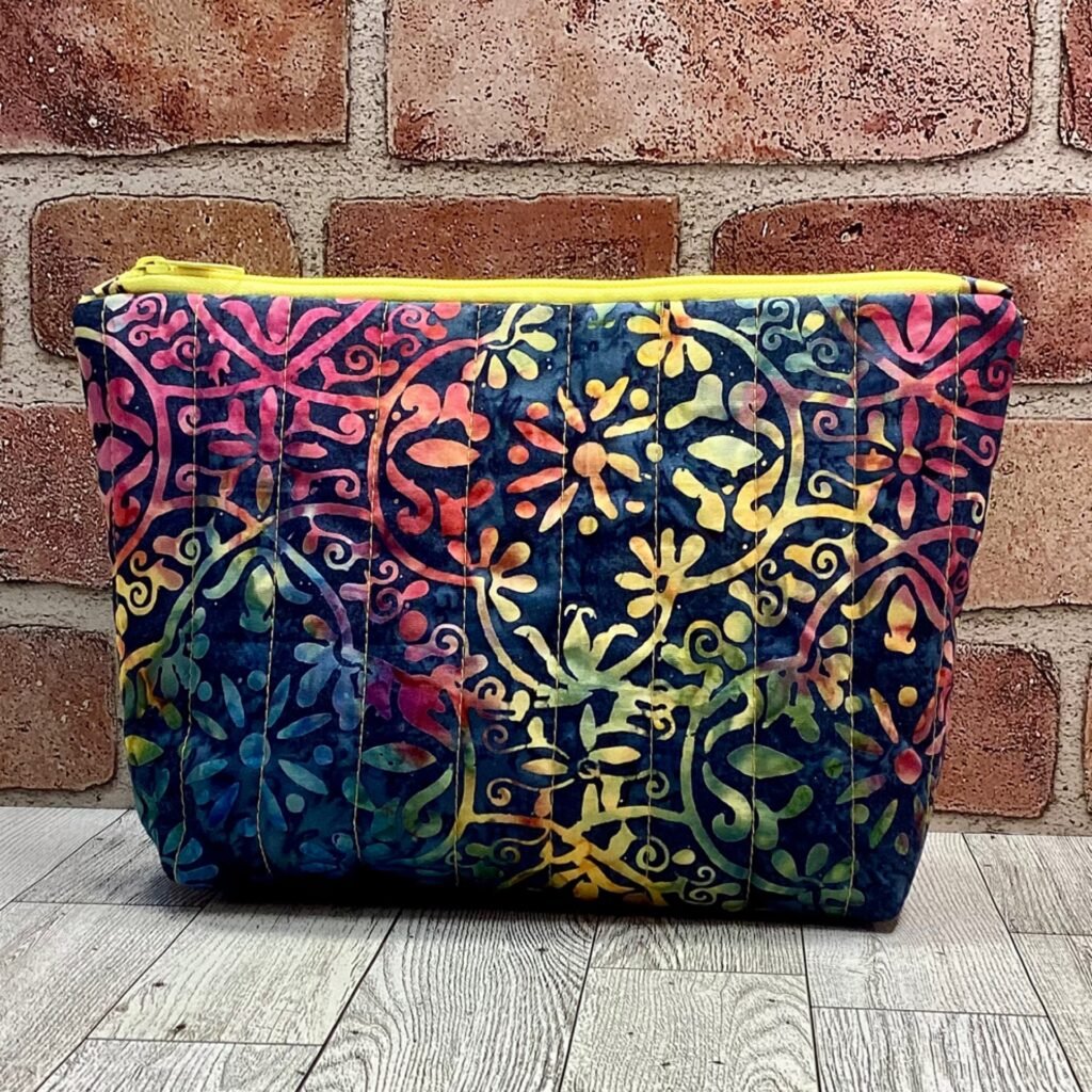 Large Quilted Zip Bag Batik