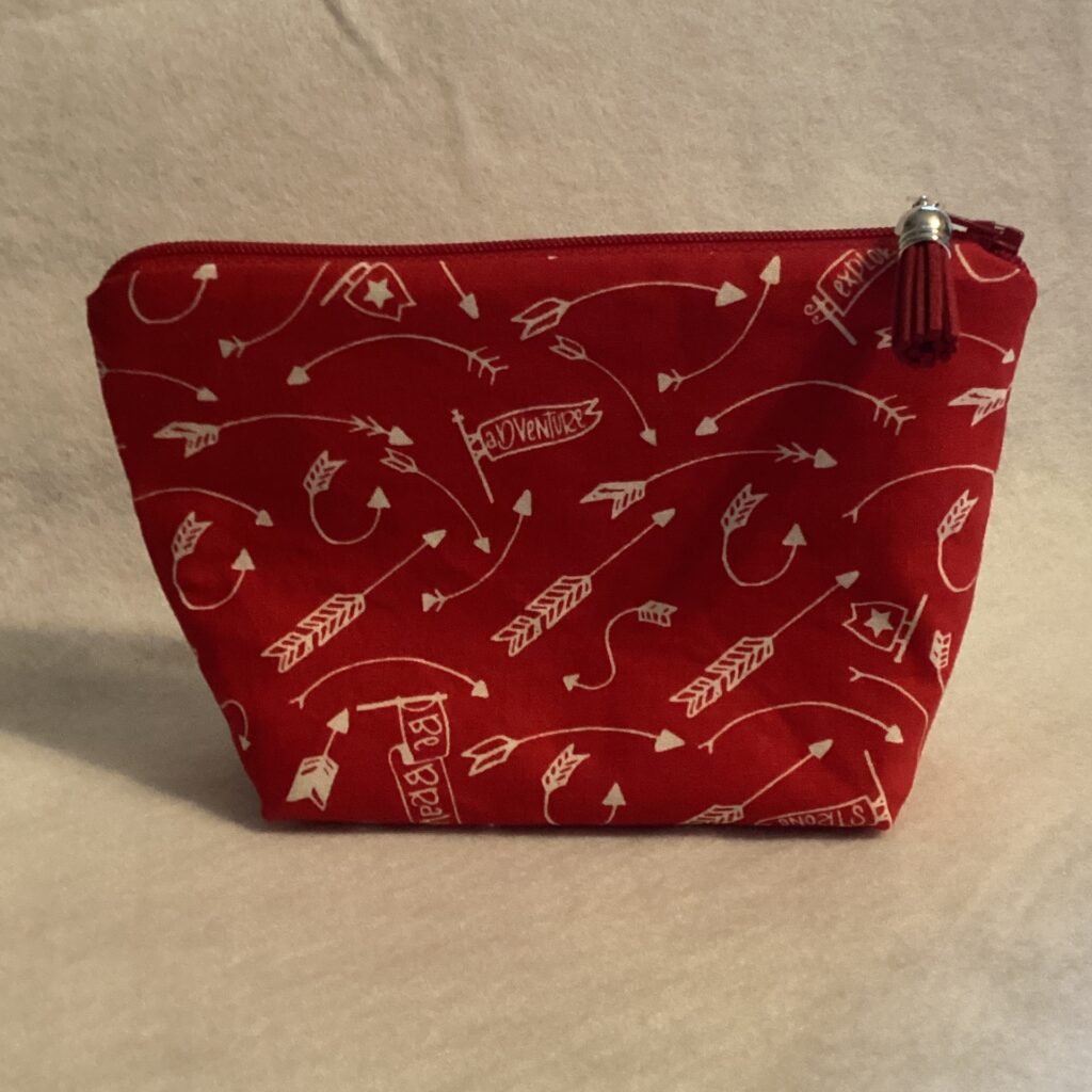 Small Zipper Bag-Red Arrows