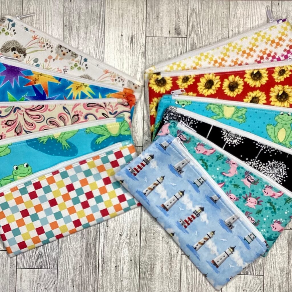Long Pouch Bright Checks