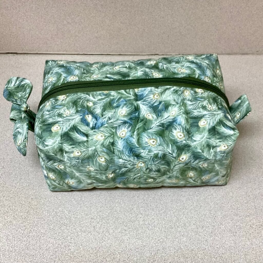 Quilted Boxy Bag Peacock Feathers