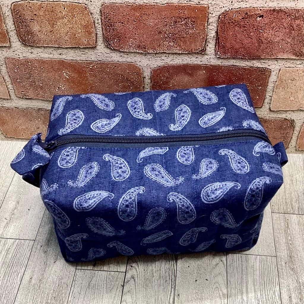 Big Boxy Bag Blue Paisley