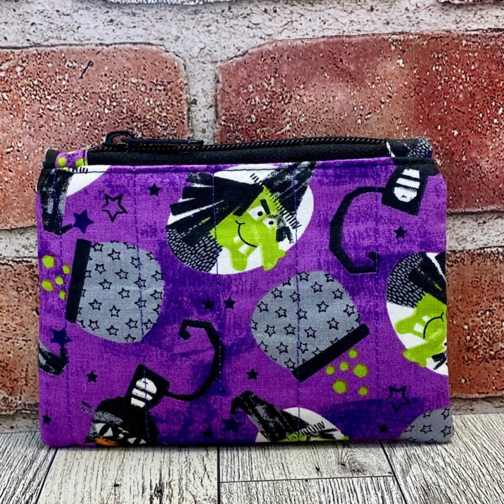 Mini Zip Bag Halloween Purple Witches